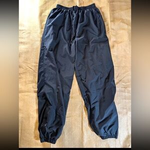 Unisex Vintage Y2K Champion black windbreaker jogger baggy wide leg ankle zipper